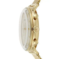 Emporio Armani Aviator Chronograph Quartz Beige Dial Gold Mesh Bracelet Watch For Men - AR11315