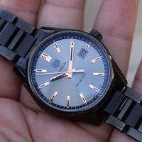 Tag Heuer Carrera Special Edition Black Dial Black Steel Strap Watch for Women - WAR1113.BA0602