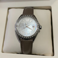 Tag Heuer Formula 1 Quartz Mother of Pearl Dial Brown Leather Strap Watch for Women - WBJ131A.FC8255