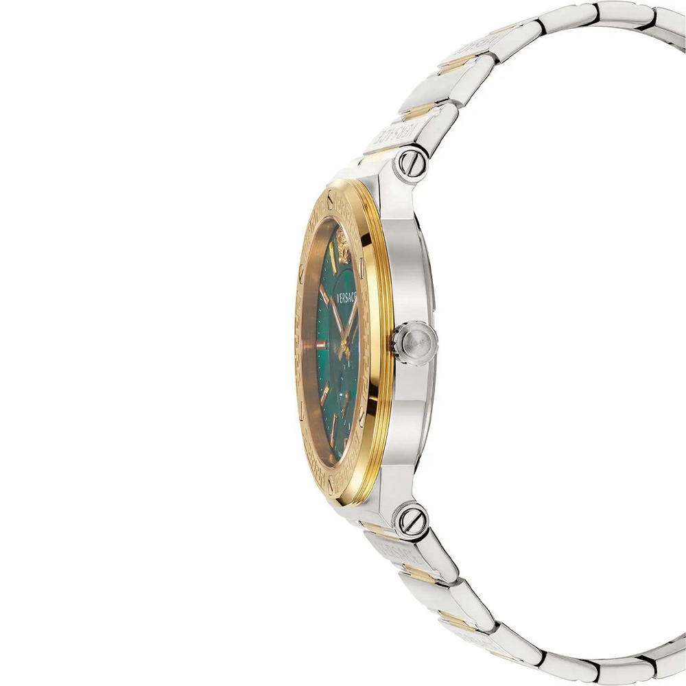 Versace VEVI00420 Men's Watch Greca Two-Tone Green Dial