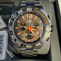 Tag Heuer Formula 1 Chronograph Ceramic Black Dial Silver Steel Strap Watch for Men - CAZ101AH.BA0842