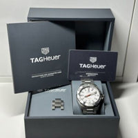 Tag Heuer Aquaracer Quartz White Dial Silver Steel Strap Watch for Men - WBD1111.BA0928