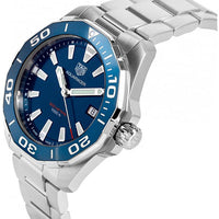 Tag Heuer Aquaracer Blue Dial Quartz Silver Steel Strap Watch for Men - WAY111C.BA0928