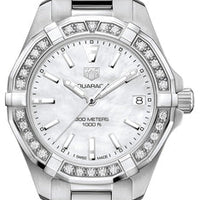 Tag Heuer Aquaracer Diamonds Mother of Pearl Dial Silver Steel Strap Watch for Women - WBD1313.BA0740
