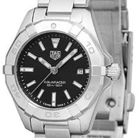 Tag Heuer Aquaracer Quartz Black Dial Silver Steel Strap Watch for Women - WBD1410.BA0741