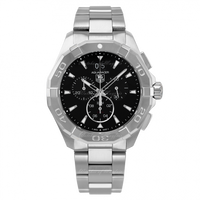 Tag Heuer Aquaracer Chronograph Black Dial Silver Steel Strap Watch for Men - CAY1110.BA0927
