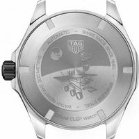 TAG Heuer Aquaracer WAY201J.FC6370 Men's Calibre 5 Diver Watch with Globe Motif and Black Fabric Strap
