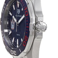 Tag Heuer Aquaracer Henrik Lundqvist Special Edition Blue Dial Silver Steel Strap Watch for Men - WAY101J.BA0746