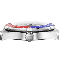 Tag Heuer Aquaracer GMT Caliber 7 Pepsi Black Dial Silver Steel Strap Watch for Men - WAY201F.BA0927