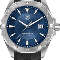 Tag Heuer Aquaracer Quartz Blue Dial Black Rubber Strap Watch for Men - WAY1112.FT8021