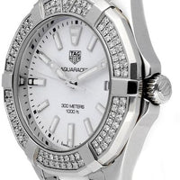 Tag Heuer Aquaracer Diamonds White Dial Two Tone Steel Strap Watch for Women - WAY131F.BA0914