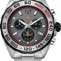 Tag Heuer Formula 1 Chronograph Indy 500 Special Edition Grey Dial Silver Steel Strap Watch for Men - CAZ1016.EB0058