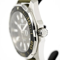 Tag Heuer Aquaracer Black Dial Khakhi Green NATO Strap Watch for Men - WAY101E.FC8222