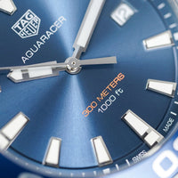 Tag Heuer Aquaracer Blue Dial Silver Steel Strap Watch for Men - WAY101C.BA0746