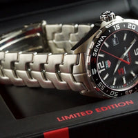 Tag Heuer Formula 1 Senna Limited Edition Black Dial Silver Steel Strap Watch for Men - WAZ1012.BA0883