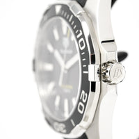 Tag Heuer Aquaracer Quartz Black Dial Black Rubber Strap Watch for Men -  WAY101A.FT6141