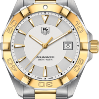 Tag Heuer Aquaracer Silver Dial Two Tone Steel Strap Watch for Women - WBD1120.BB0930