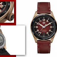 Tag Heuer Autavia Calibre 5 Chinese New Year Maroon Dial Maroon Leather Strap Watch for Men - WBE5193.FC8300
