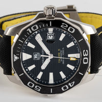 Tag Heuer Aquaracer Calibre 5 Automatic Black Dial Black Nylon Strap Watch for Men - WAY211A.FC6362
