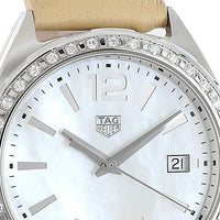 Tag Heuer Formula 1 Quartz Diamonds Mother of Pearl Dial Beige Leather Strap Watch for Women - WBJ131A.FC8254
