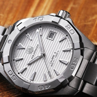 Tag Heuer Aquaracer Automatic White Dial Silver Steel Strap Watch for Men - WAY2111.BA0928