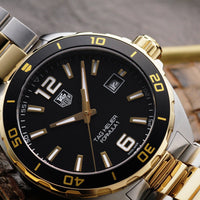 Tag Heuer Formula 1 Quartz Black Dial Two Tone Steel Strap Watch for Men - WAZ1121.BB0879