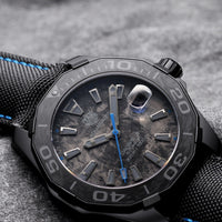 Tag Heuer Aquaracer Calibre 5 Black Nylon Strap Carbon Dial Watch for Men -  WBD218C.FC6447