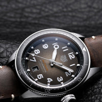 Tag Heuer Autavia Automatic Grey Dial Brown Leather Strap Watch for Men - WBE5114.FC8266