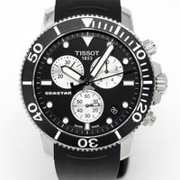 Tissot Chronograph Watch SEASTAR 1000 Black Rubber T1204171705100