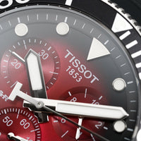 Tissot Chronograph Watch SEASTAR 1000 Red Rubber T1204171742100