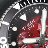 Tissot Chronograph Watch SEASTAR 1000 Red Rubber T1204171742100