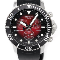 Tissot Chronograph Watch SEASTAR 1000 Red Rubber T1204171742100