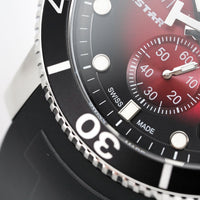 Tissot Chronograph Watch SEASTAR 1000 Red Rubber T1204171742100