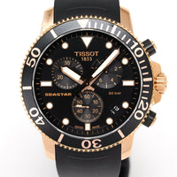 Tissot Chronograph Watch SEASTAR 1000 Rose Gold T1204173705100