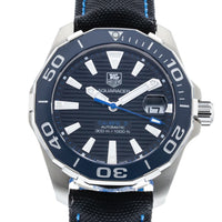 Tag Heuer Aquaracer Calibre 5 Automatic Black Dial Black Nylon Strap Watch for Men - WAY211B.FC6363