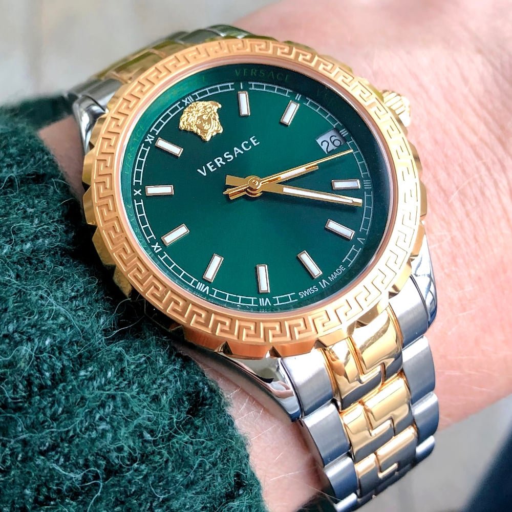 Versace V12050016 Hellenyium Two-Tone Green Ladies Watch