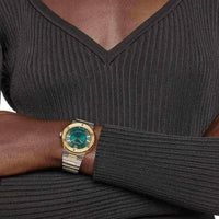 Versace VEVH00720 Greca Logo Two-Tone Green Ladies Watch