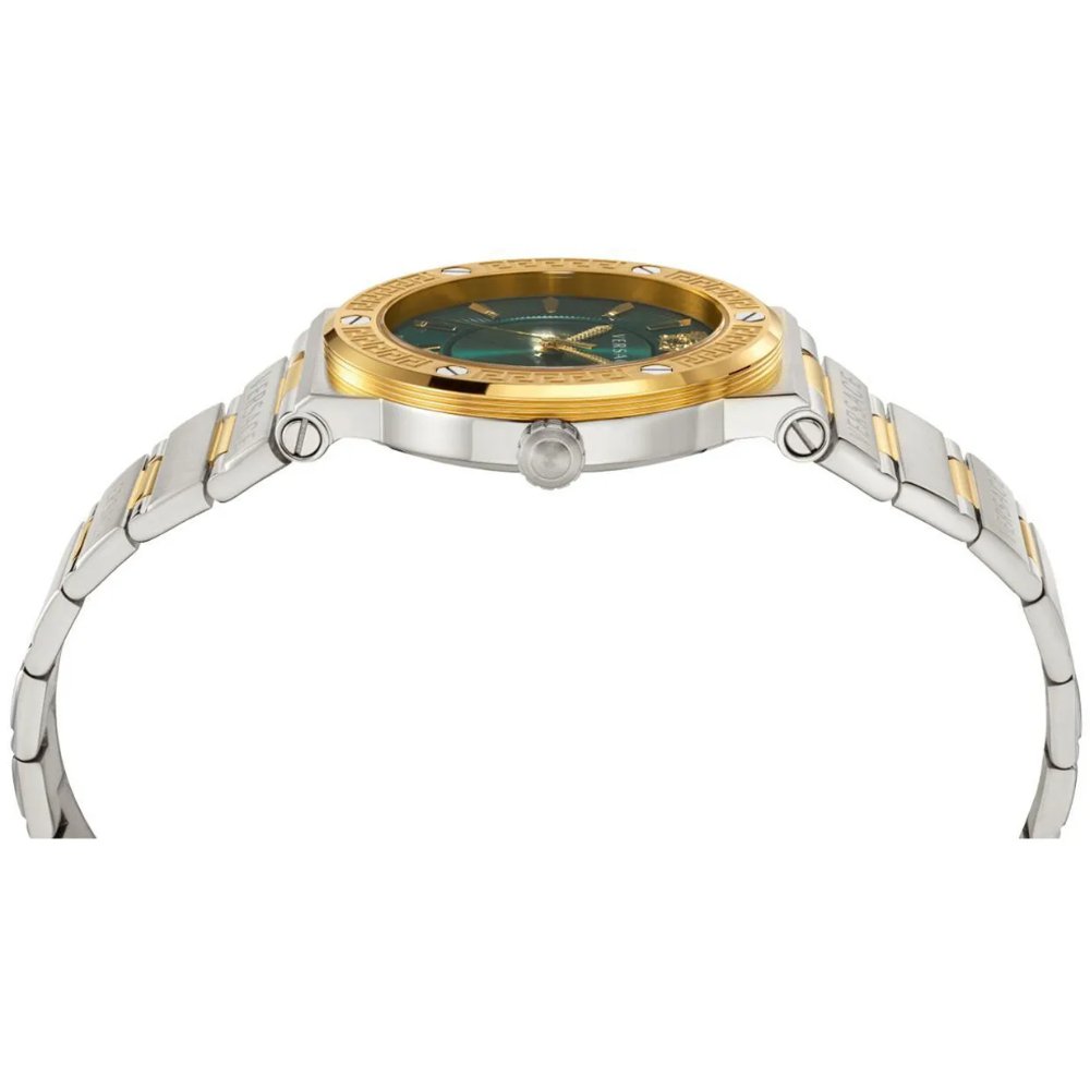 Versace VEVH00720 Greca Logo Two-Tone Green Ladies Watch