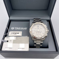Tag Heuer Aquaracer White Dial Silver Steel Strap Watch for Men - CAY1111.BA0927