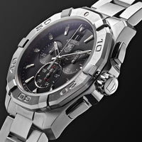 Tag Heuer Aquaracer Chronograph Black Dial Silver Steel Strap Watch for Men - CAY1110.BA0927