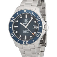 Tag Heuer Aquaracer Caliber 5 Automatic Blue Dial Silver Steel Strap Watch for Men - WAN2111.BA0822
