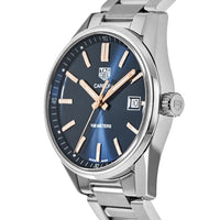 Tag Heuer Carrera Quartz Blue Dial Silver Steel Strap Watch for Women - WAR1112.BA0601
