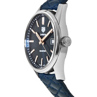 Tag Heuer Carrera Quartz Blue Dial Blue Calfskin Leather Strap Watch for Women - WAR1112.FC6391