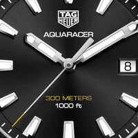 Tag Heuer Aquaracer Quartz Black Dial Black Rubber Strap Watch for Men -  WAY101A.FT6141