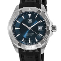 Tag Heuer Aquaracer Quartz Blue Dial Black Rubber Strap Watch for Men - WAY1112.FT8021