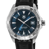 Tag Heuer Aquaracer Caliber 5 Blue Dial Black Rubber Strap Watch for Men - WAY2112.FT8021