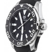 Tag Heuer Aquaracer Black Dial Black Rubber Strap Watch for Men - WAY111A.FT6151