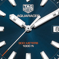 Tag Heuer Aquaracer Blue Dial Blue Rubber Strap Watch for Men - WAY111C.FT6155