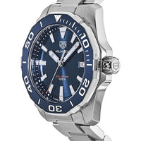Tag Heuer Aquaracer Blue Dial Quartz Silver Steel Strap Watch for Men - WAY111C.BA0928