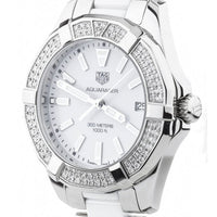 Tag Heuer Aquaracer Diamonds White Dial Two Tone Steel Strap Watch for Women - WAY131F.BA0914
